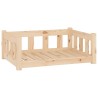Lit pour chien 75,5x55,5x28 cm bois de pin solide 