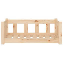 Lit pour chien 75,5x55,5x28 cm bois de pin solide 