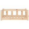 Lit pour chien 75,5x55,5x28 cm bois de pin solide 