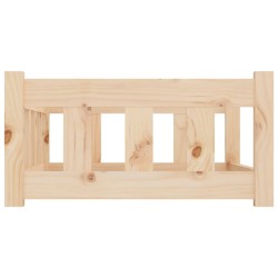 Lit pour chien 75,5x55,5x28 cm bois de pin solide 