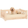 Lit pour chien 75,5x55,5x28 cm bois de pin solide 