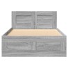 Cadre de lit et tête de lit sans matelas sonoma gris 90x200 cm 