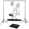 Kit de studio photo avec ensemble d'éclairage et toile de fond 