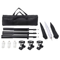 Kit de studio photo avec ensemble d'éclairage et toile de fond 