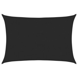 Voile d'ombrage 160 g/m² Noir 4x6 m PEHD 