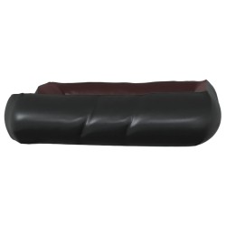 Lit pour chien Noir et marron 80x68x23 cm Similicuir 
