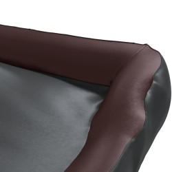 Lit pour chien Noir et marron 80x68x23 cm Similicuir 
