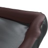 Lit pour chien Noir et marron 80x68x23 cm Similicuir 