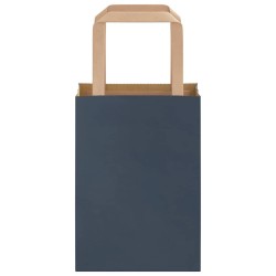 Sacs en papier 250 pcs avec poignées bleu 15x8x21 cm 
