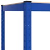 Étagère de rangement à 5 niveaux Bleu Acier et bois ingénierie 