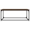 Table basse Chêne marron 102x50x40 cm Bois d'ingénierie et fer 