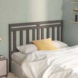 Tête de lit Gris 156x4x100 cm Bois massif de pin 