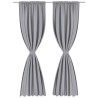 Rideaux occultants à fentes 2 pcs Gris 135 x 245 cm 