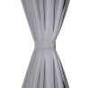 Rideaux occultants à fentes 2 pcs Gris 135 x 245 cm 