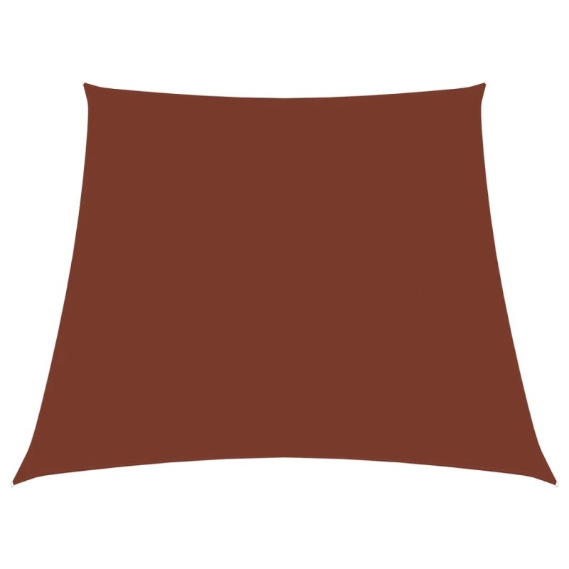 Voile de parasol Tissu Oxford trapèze 3/5x4 m Terre cuite 