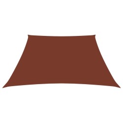 Voile de parasol Tissu Oxford trapèze 3/5x4 m Terre cuite 