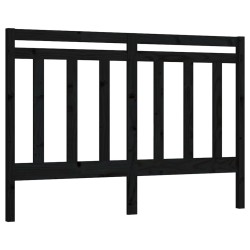 Tête de lit Noir 156x4x100 cm Bois massif de pin 
