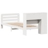 Cadre de lit sans matelas blanc 100x200 cm bois de pin massif 