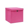 Boîtes de rangement avec couvercles 10 pcs 28x28x28 cm Rose 