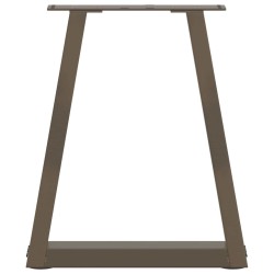 Pieds de table basse en forme de V, 2 pièces, acier naturel, 28 x (42-43,3) cm 