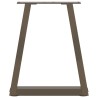 Pieds de table basse en forme de V, 2 pièces, acier naturel, 28 x (42-43,3) cm 