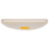 Tapis d'escalier 10 pcs 56x17x3 cm Blanc 