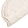 Tapis d'escalier 10 pcs 56x17x3 cm Blanc 
