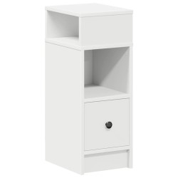 Table de chevet avec tiroir blanc 25x31x66 cm 
