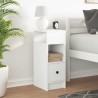 Table de chevet avec tiroir blanc 25x31x66 cm 
