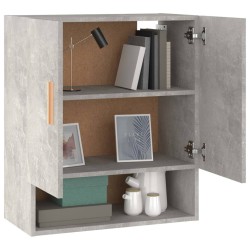 Armoire murale Gris béton 60x31x70 cm Bois d'ingénierie 