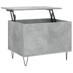 Table basse Gris béton 60x44,5x45 cm Bois d'ingénierie 