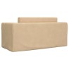 Canapé-lit pour enfants 2 places crème peluche douce 