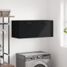 Armoire murale noir 80x36,5x35 cm bois d'ingénierie 