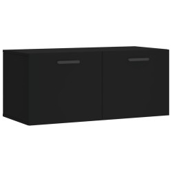 Armoire murale noir 80x36,5x35 cm bois d'ingénierie 