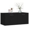 Armoire murale noir 80x36,5x35 cm bois d'ingénierie 