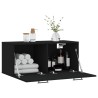 Armoire murale noir 80x36,5x35 cm bois d'ingénierie 