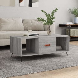 Table basse sonoma gris 102x50x40 cm bois d'ingénierie 