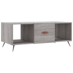 Table basse sonoma gris 102x50x40 cm bois d'ingénierie 