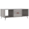 Table basse sonoma gris 102x50x40 cm bois d'ingénierie 