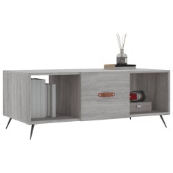 Table basse sonoma gris 102x50x40 cm bois d'ingénierie 