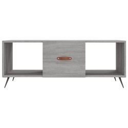 Table basse sonoma gris 102x50x40 cm bois d'ingénierie 