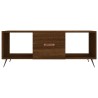 Table basse chêne marron 102x50x40 cm bois d'ingénierie 
