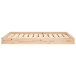 Lit pour chien 101,5x74x9 cm Bois de pin solide 
