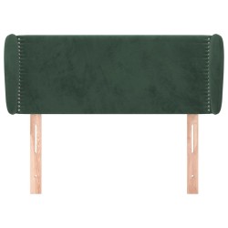 Tête de lit avec oreilles Vert foncé 83x23x78/88 cm Velours 