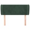 Tête de lit avec oreilles Vert foncé 83x23x78/88 cm Velours 