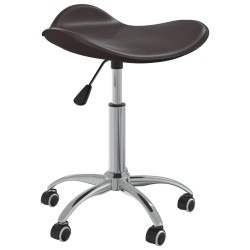 Chaise pivotante de salle à manger Marron Similicuir  