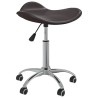 Chaise pivotante de salle à manger Marron Similicuir  