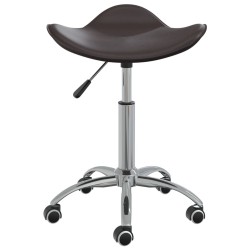 Chaise pivotante de salle à manger Marron Similicuir  