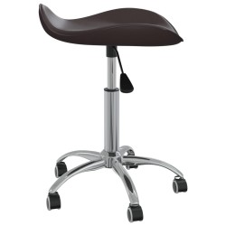 Chaise pivotante de salle à manger Marron Similicuir  