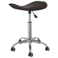 Chaise pivotante de salle à manger Marron Similicuir  
